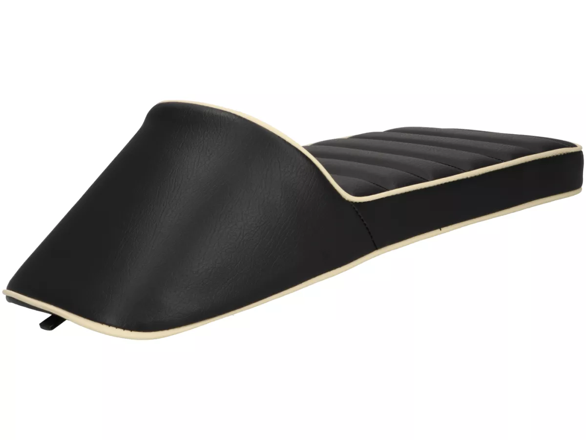 Seat -SPAQ- Royal Alloy GP 125-300, TG 125-300 - Race Slope Back - black/cream