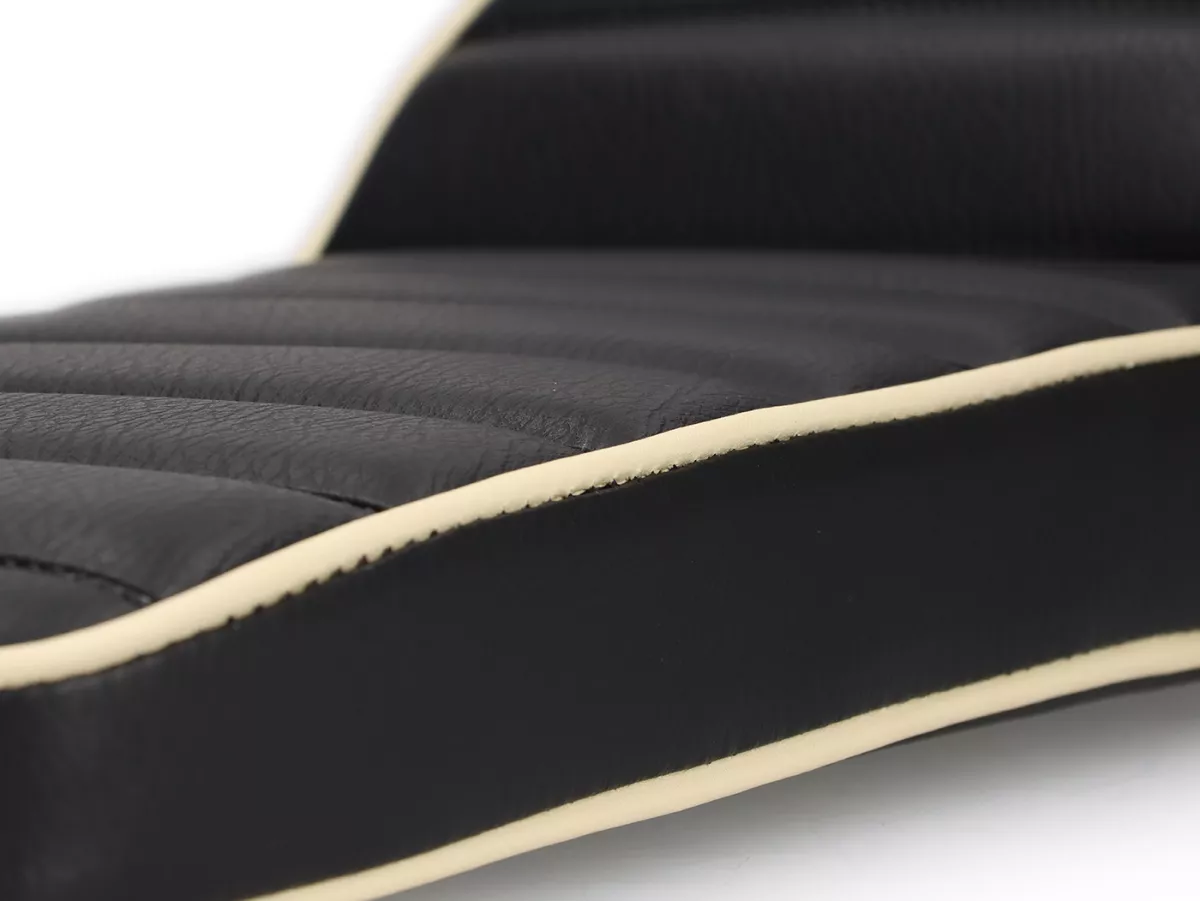 Seat -SPAQ- Royal Alloy GP 125-300, TG 125-300 - Race Slope Back - black/cream