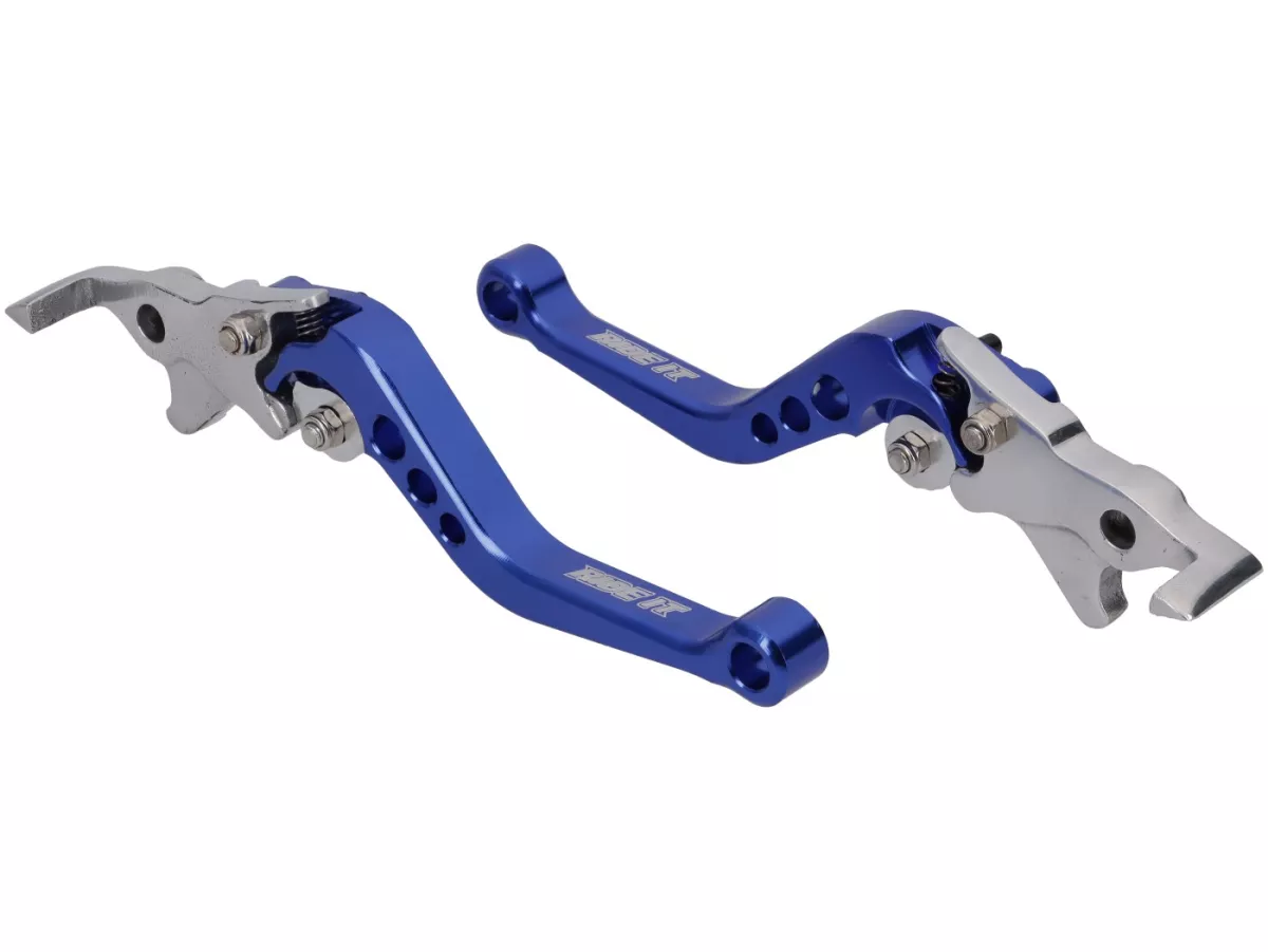 Brake lever set SPAQ adjustable, blue for Royal Alloy GP 125-350, TG 125-350