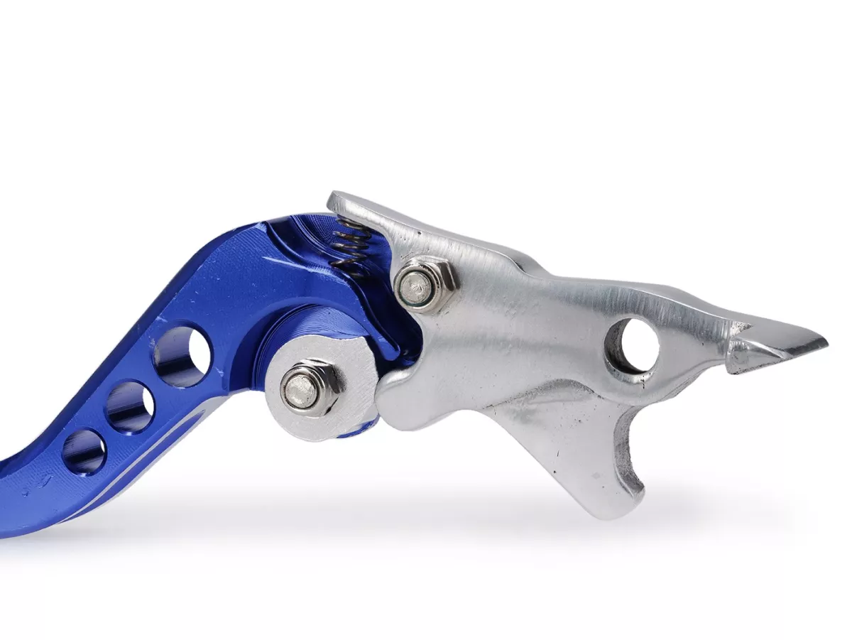 Brake lever set SPAQ adjustable, blue for Royal Alloy GP 125-350, TG 125-350