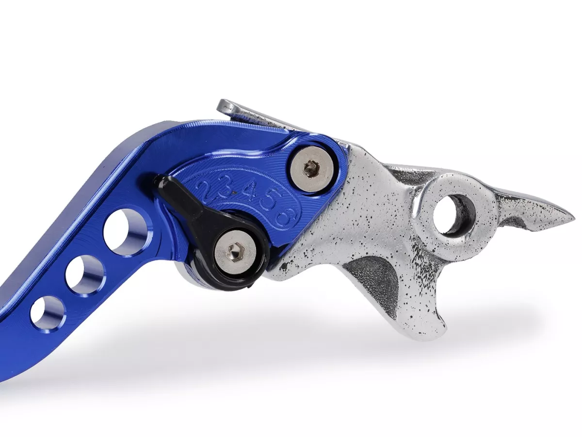 Brake lever set SPAQ adjustable, blue for Royal Alloy GP 125-350, TG 125-350