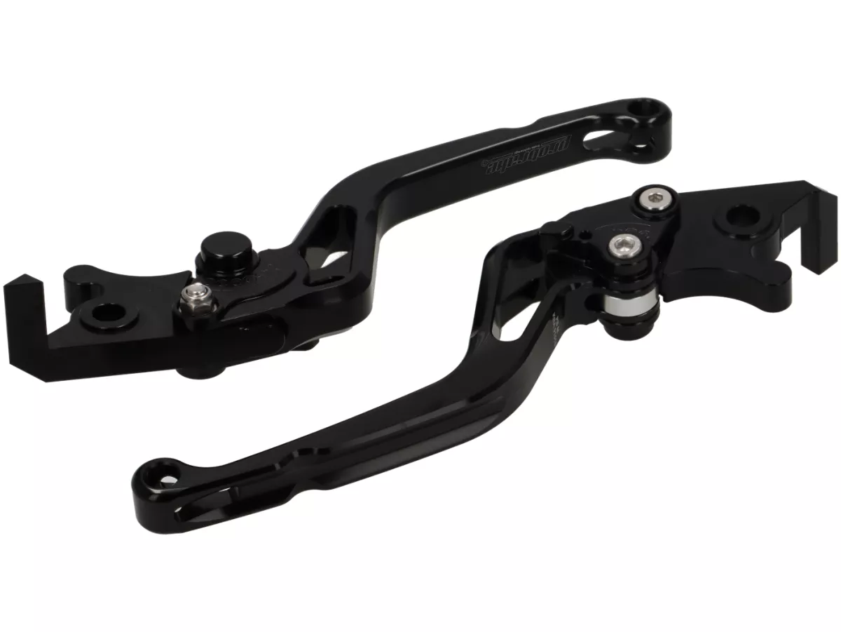 Set leva freno -PRO BRAKE- regolabile - Royal Alloy GP 125-300, TG 125-300 - nero lucido