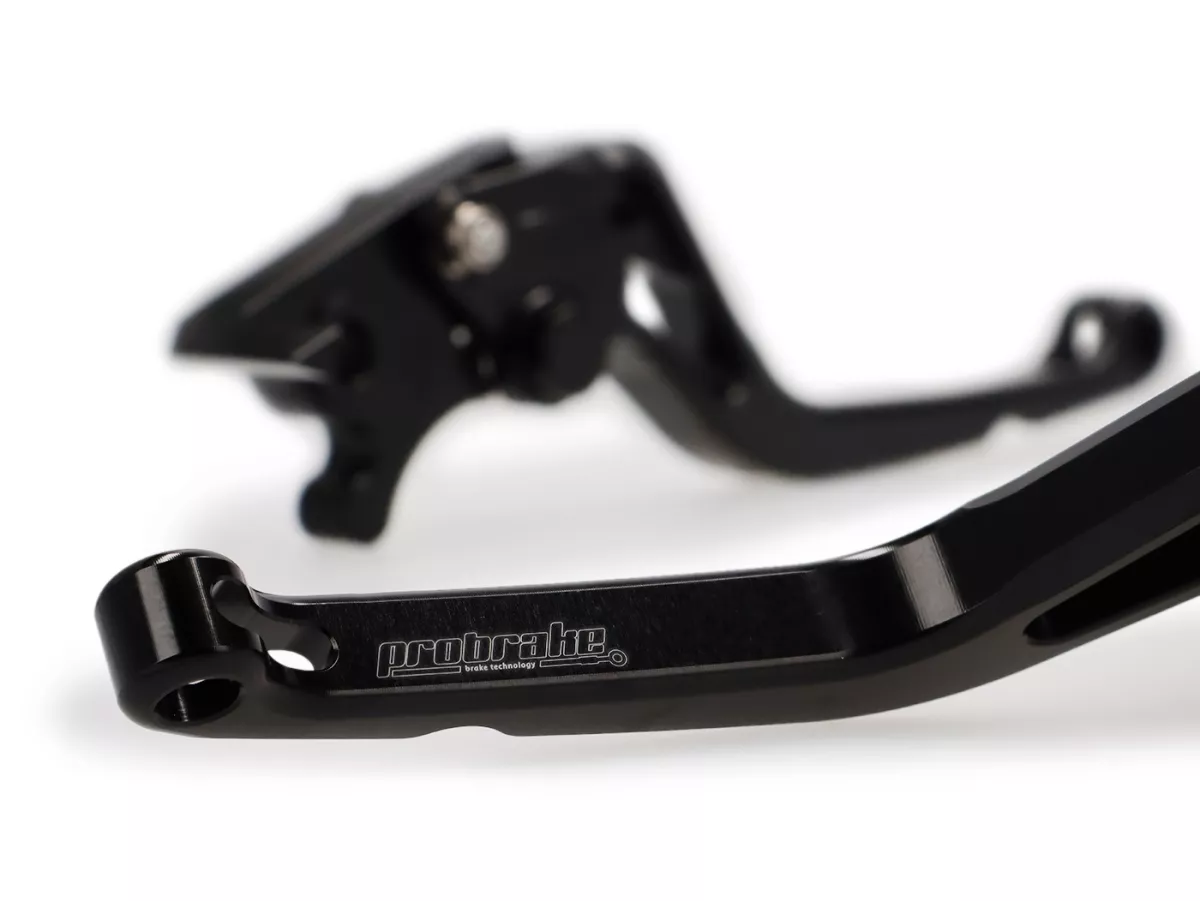 Set leva freno -PRO BRAKE- regolabile - Royal Alloy GP 125-300, TG 125-300 - nero lucido
