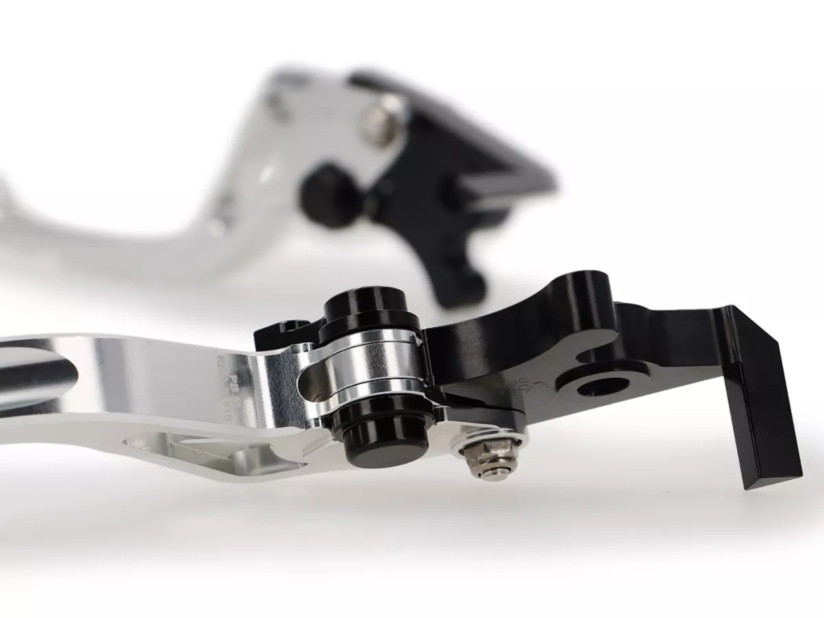 Brake lever set -PRO BRAKE- adjustable - Royal Alloy GP 125-300, TG 125-300 - silver glossy