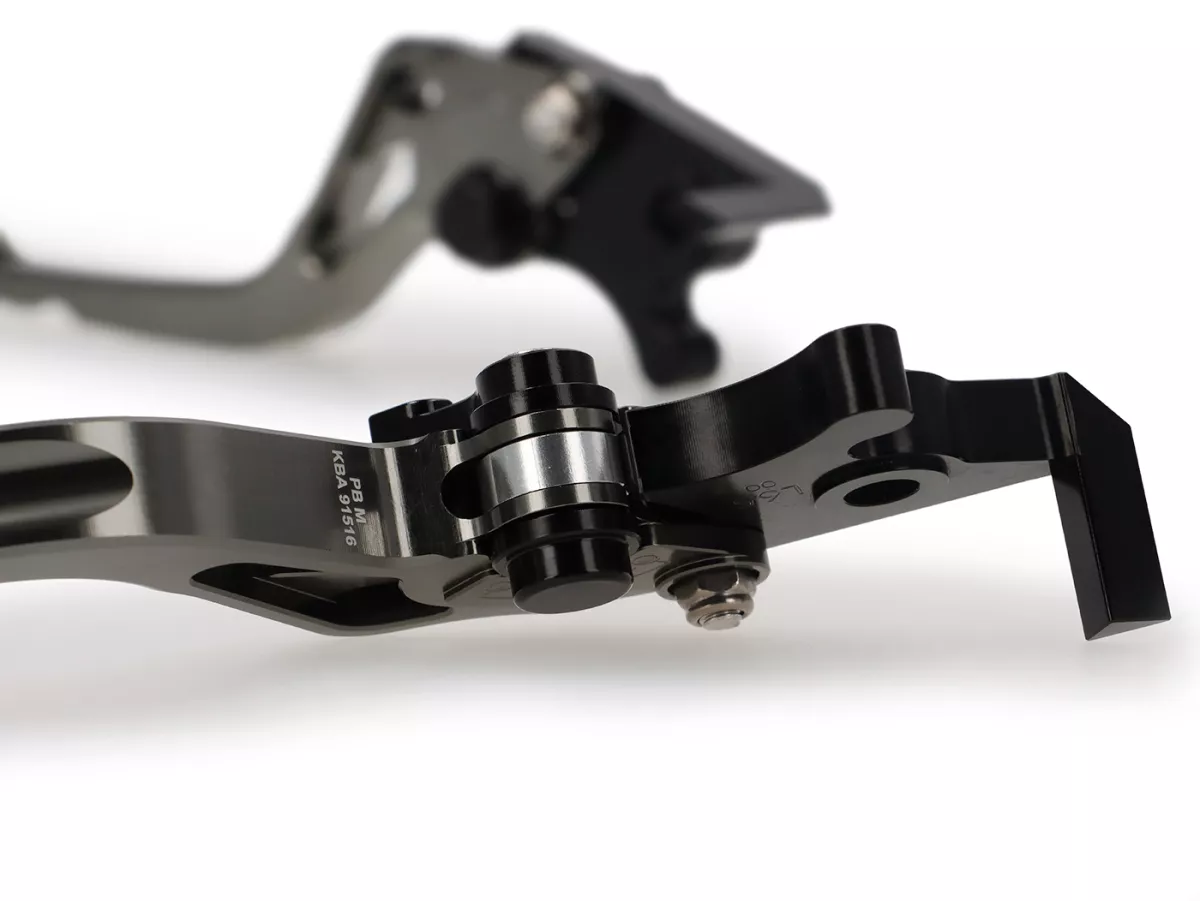 Brake lever set -PRO BRAKE- adjustable - Royal Alloy GP 125-300, TG 125-300 - titanium glossy