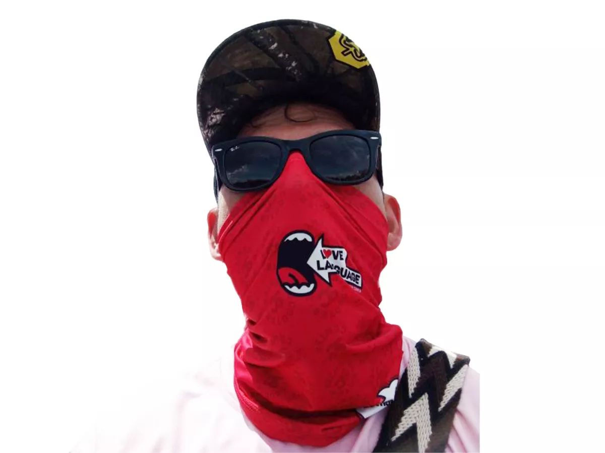 Saputangan -Tabung - Bandana -SC- Bahasa Cinta - merah
