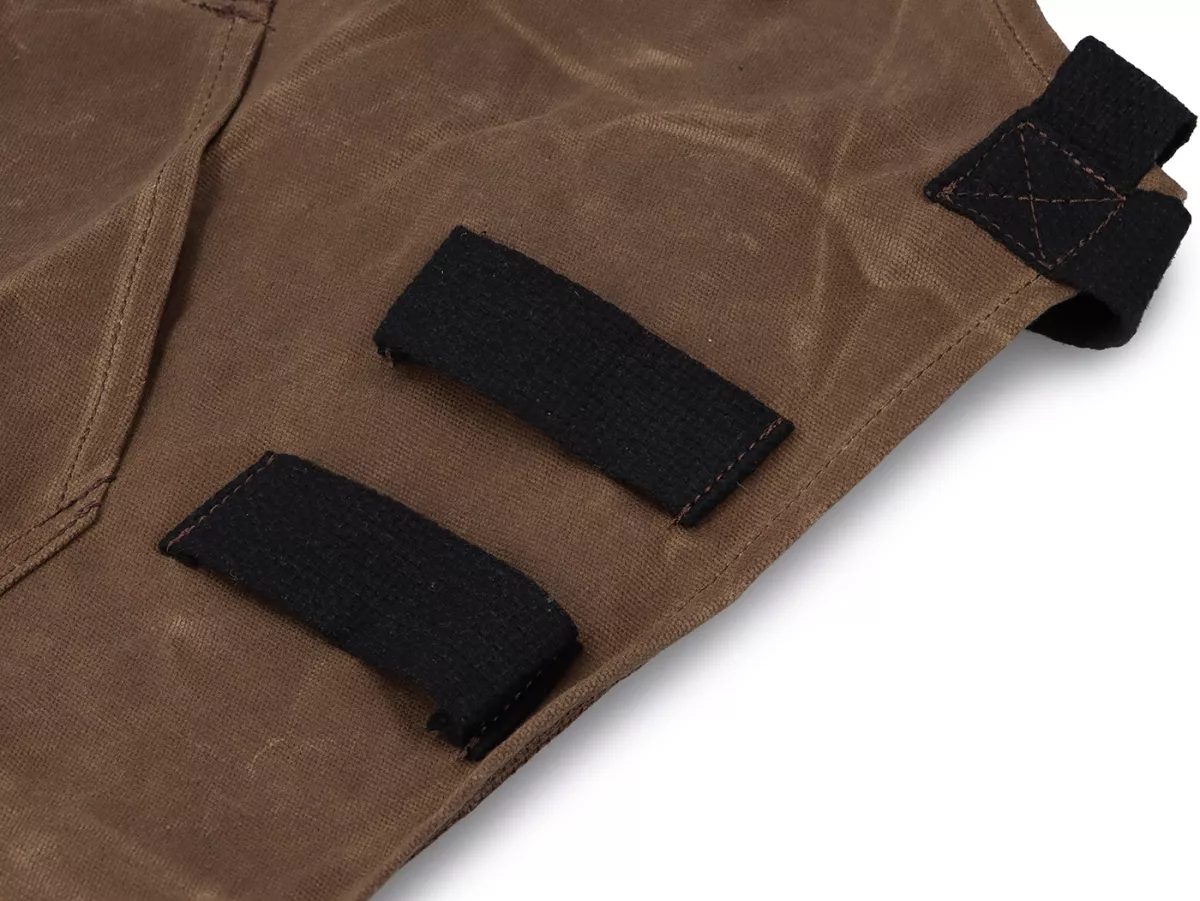 Tablier d'atelier -SCOOTER CENTER- waxed canvas - marron