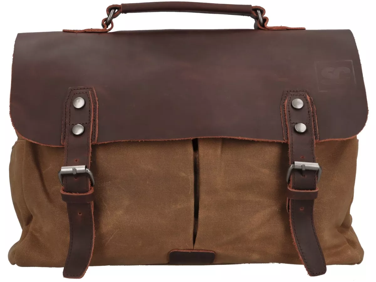 Tas pelana -PUSAT SEPEDA - kanvas berlapis lilin - coklat