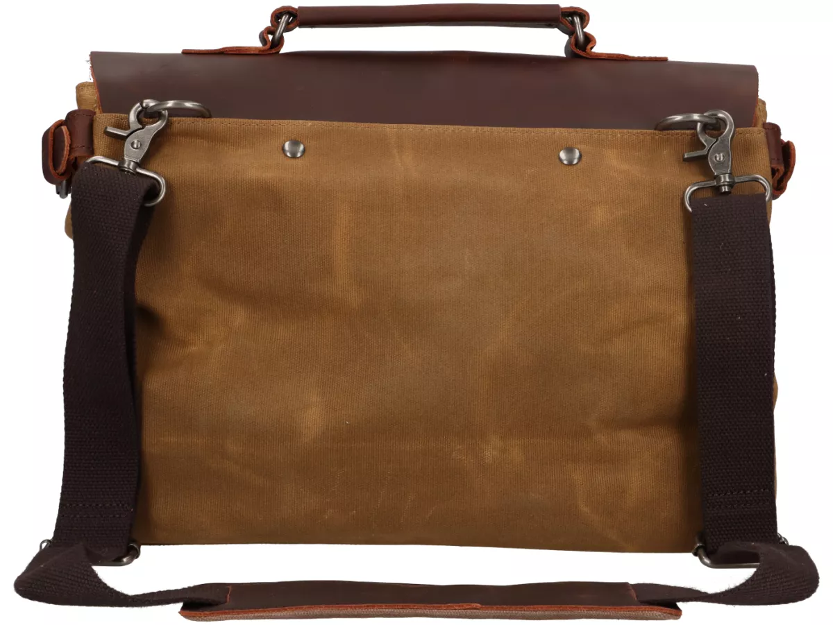 Tas pelana -PUSAT SEPEDA - kanvas berlapis lilin - coklat