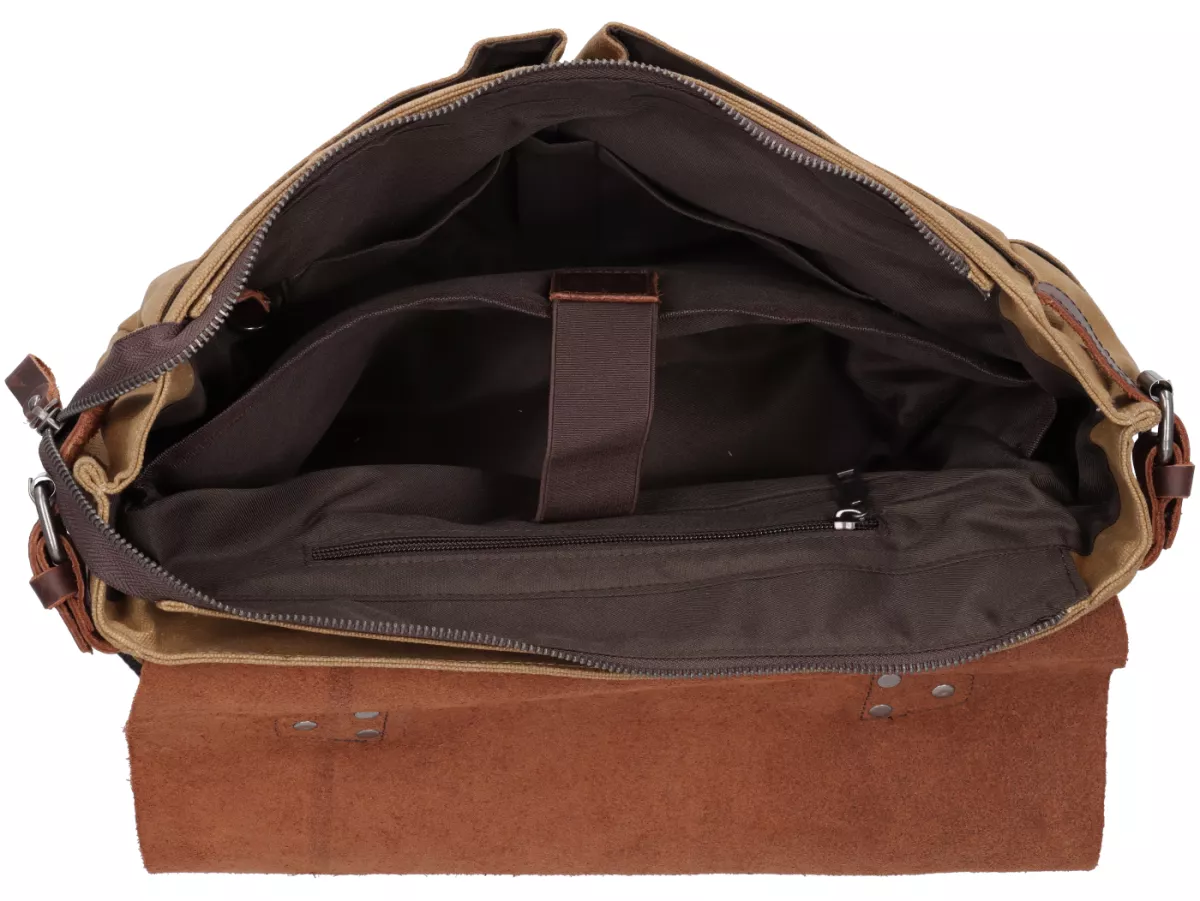 Tas pelana -PUSAT SEPEDA - kanvas berlapis lilin - coklat