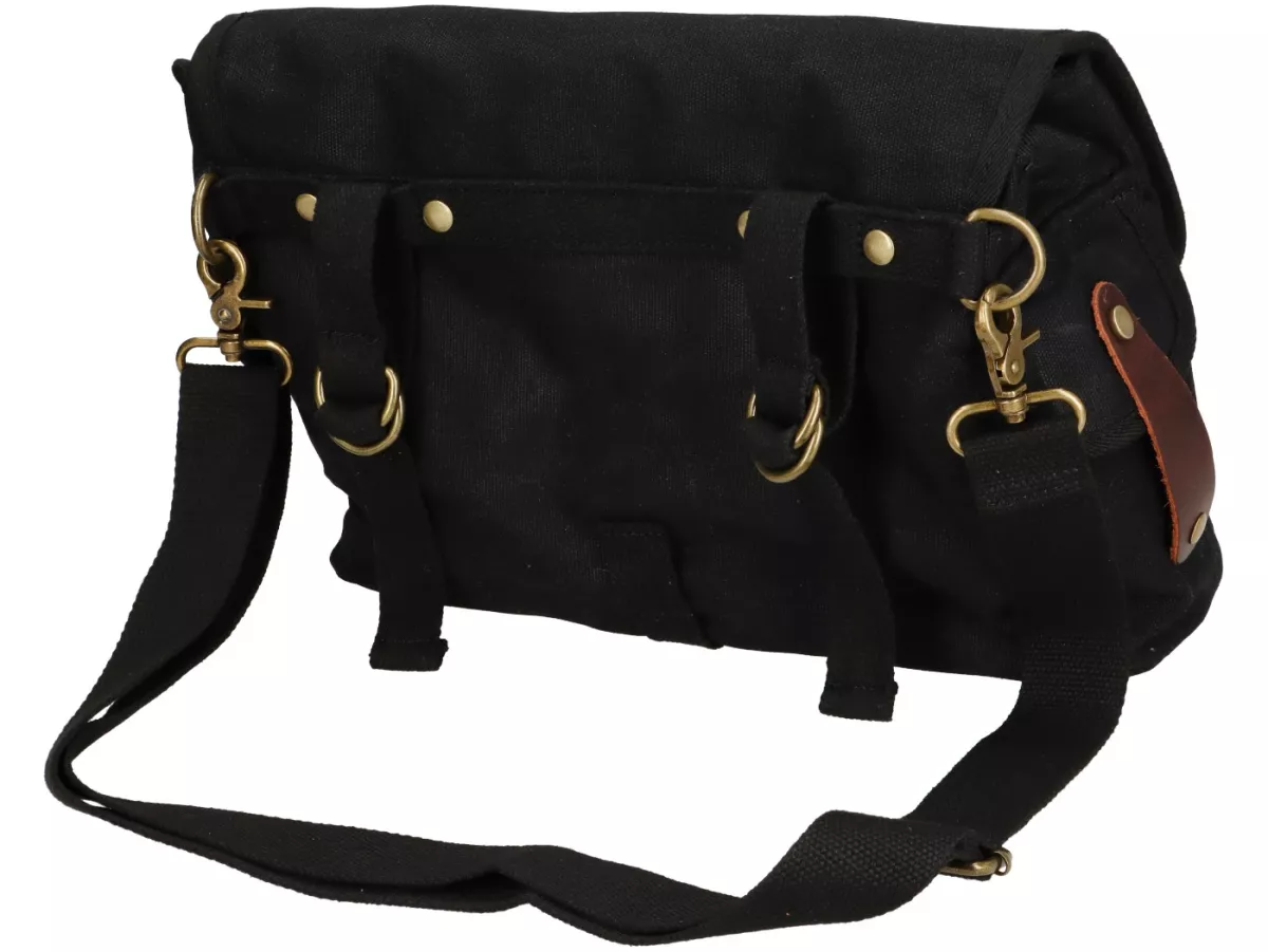 Tas pelana -PUSAT SEPEDA - kanvas berlapis lilin - hitam