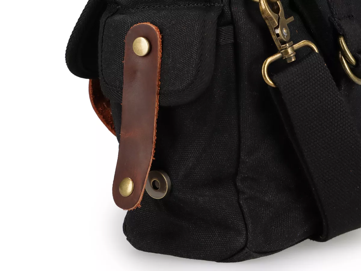 Tas pelana -PUSAT SEPEDA - kanvas berlapis lilin - hitam