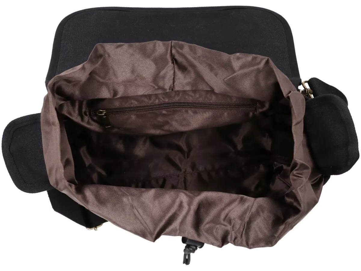 Tas pelana -PUSAT SEPEDA - kanvas berlapis lilin - hitam