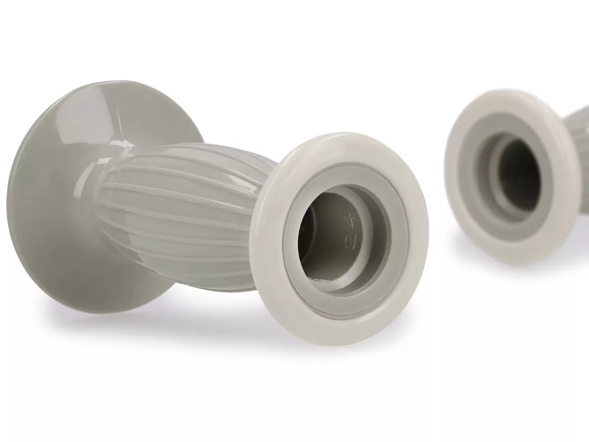 Grips Lambretta Mod. Biemme -SECURIT ANTIVIBRANTE- Lambretta series 3, lui 50 CL, lui 75 S, SL - diameter 24mm - gray