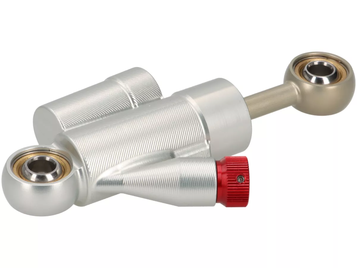 Stuurdemper incl. bevestiging -STD ScooterTec- Aluminium CNC - voor Vespa Rally, Sprint150, Sprint150 Veloce, GT, GTR, TS125 - Kleur: Aluminium