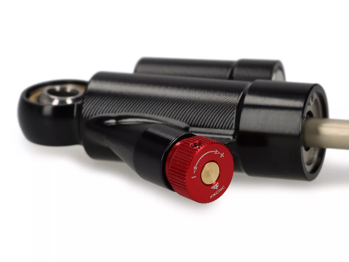 Stuurdemper incl. bevestiging -STD ScooterTec- aluminium CNC - voor Vespa PX oud, PX Lusso, Disc, 2011 en Motovespa DN, PX, Iris - kleur: zwart