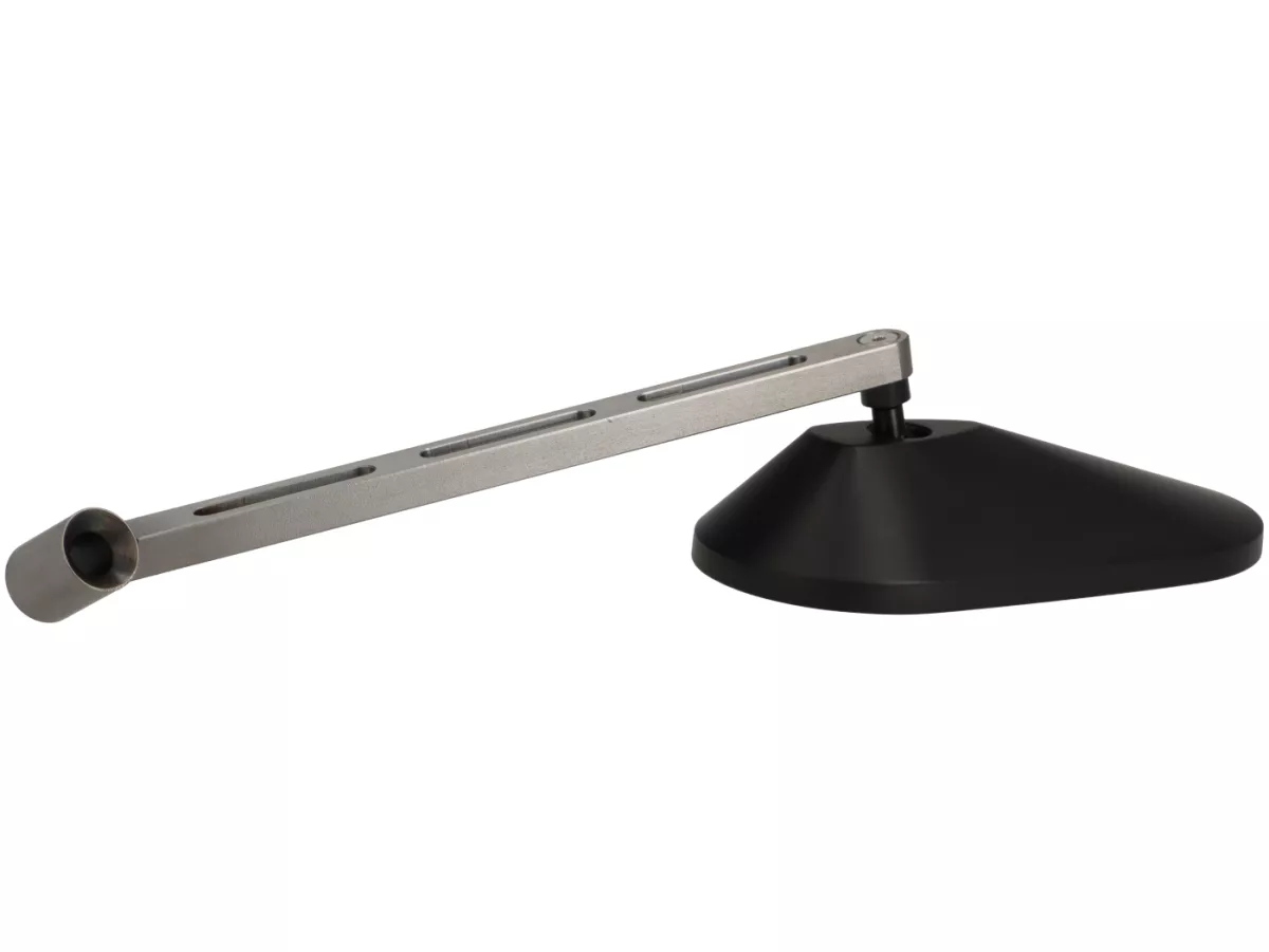 Mirror under handlebar -STD ScooterTec- aluminum CNC, left- for Vespa PX old, PX Lusso, PK S/XL and Motovespa DN, PX, Iris, PK - Material/color: polished steel, painted surface