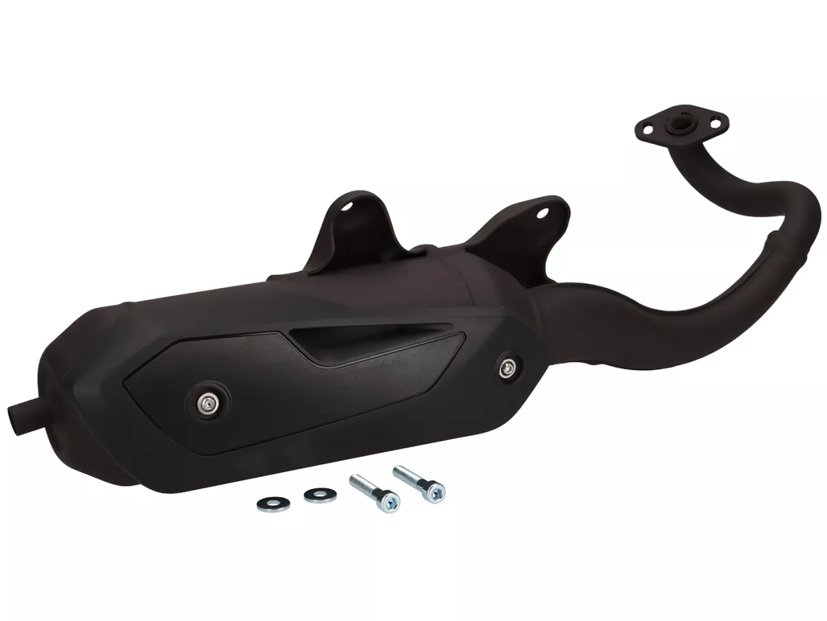Uitlaat -TECNIGAS- Silent Pro Black - Peugeot 50 ccm (horizontaal) - Jetforce 50 C-Tech, Speedfight 3 50 AC (2T), Ludix, Streetzone