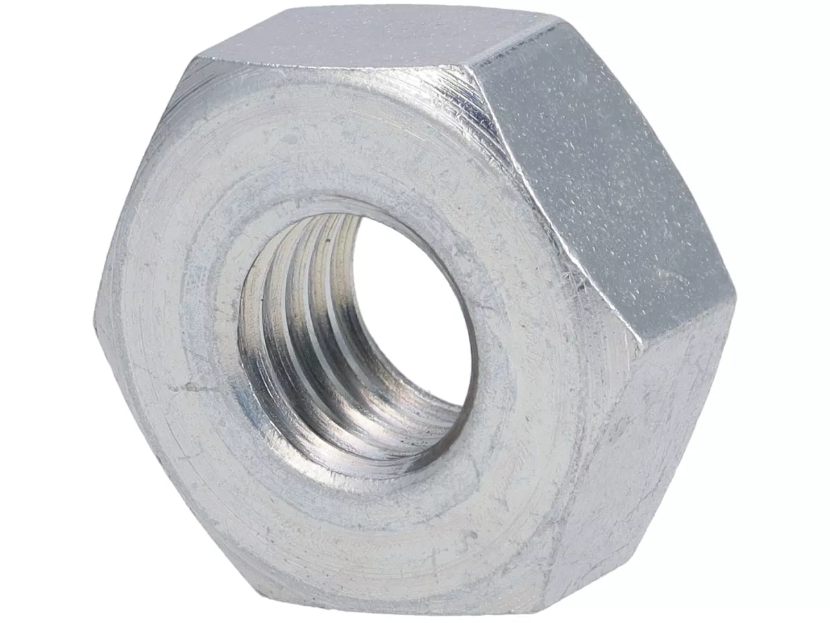 Moer M9 x1.25 SW=17 (gebruikt voor hulpas Vespa PX, T5 125cc, Cosa, Rally180 (VSD1T), Rally200 (VSE1T), Sprint150 (VLB1T), GT125 (VNL2T), GTR125 (VNL2T), TS125 (VNL3T), GL150 (VLA1T), GS160 / GS4 (VSB1T), SS180 (VSC1T), VNA, VNB, VBA, VBB