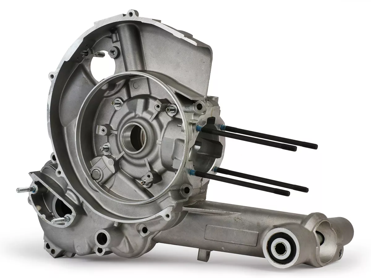 Motorgehäuse -PIAGGIO Drehschiebereinlass, Elestart, mit Getrenntschmierung- Vespa PX150 (2011) - passt auch für Vespa P125X, P150X, ​PX125E, P150E, ​Lusso, Millenium/MY