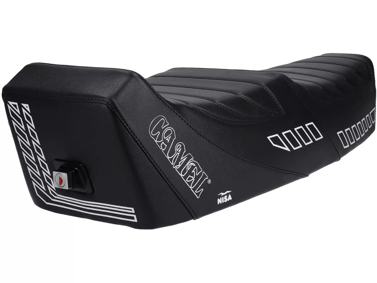 Selle à gradins -VESPA Camel- Vespa T5 (VNX5T), Motovespa T5 Sport, TX200 - avec serrure - noir