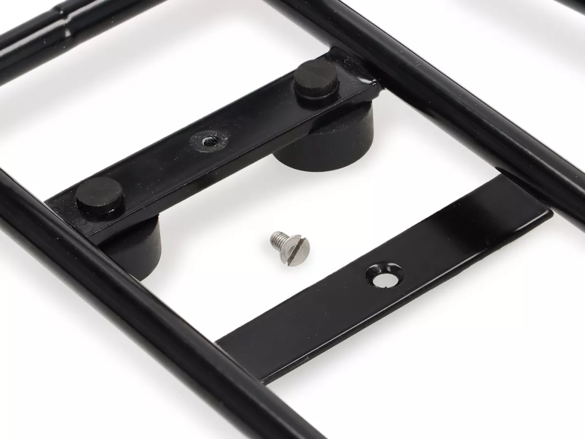 Bakre bagagehylla -PLC CORSE Sprint Rack- Vespa Wideframe V1-V15, V30-V33, VM, VN, VL, VB - blank svart