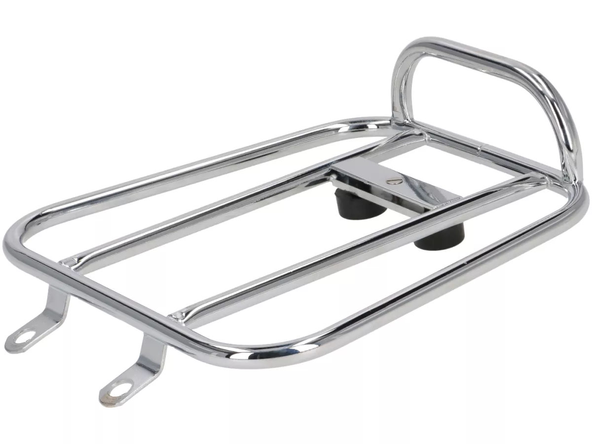Rear luggage rack -PLC CORSE Sprint Rack- Vespa Wideframe V1-V15, V30-V33, VM, VN, VL, VB - chrome-plated