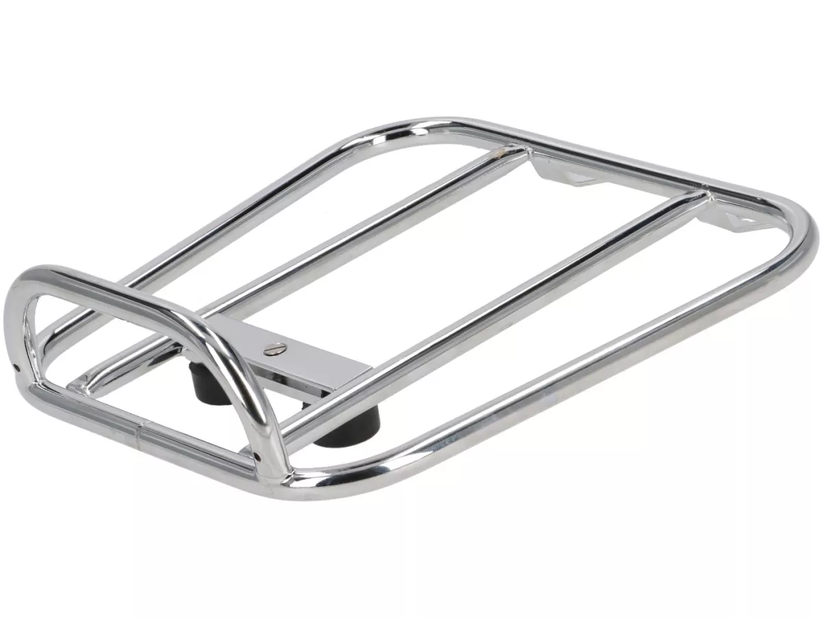 Rear luggage rack -PLC CORSE Sprint Rack- Vespa Wideframe V1-V15, V30-V33, VM, VN, VL, VB - chrome-plated