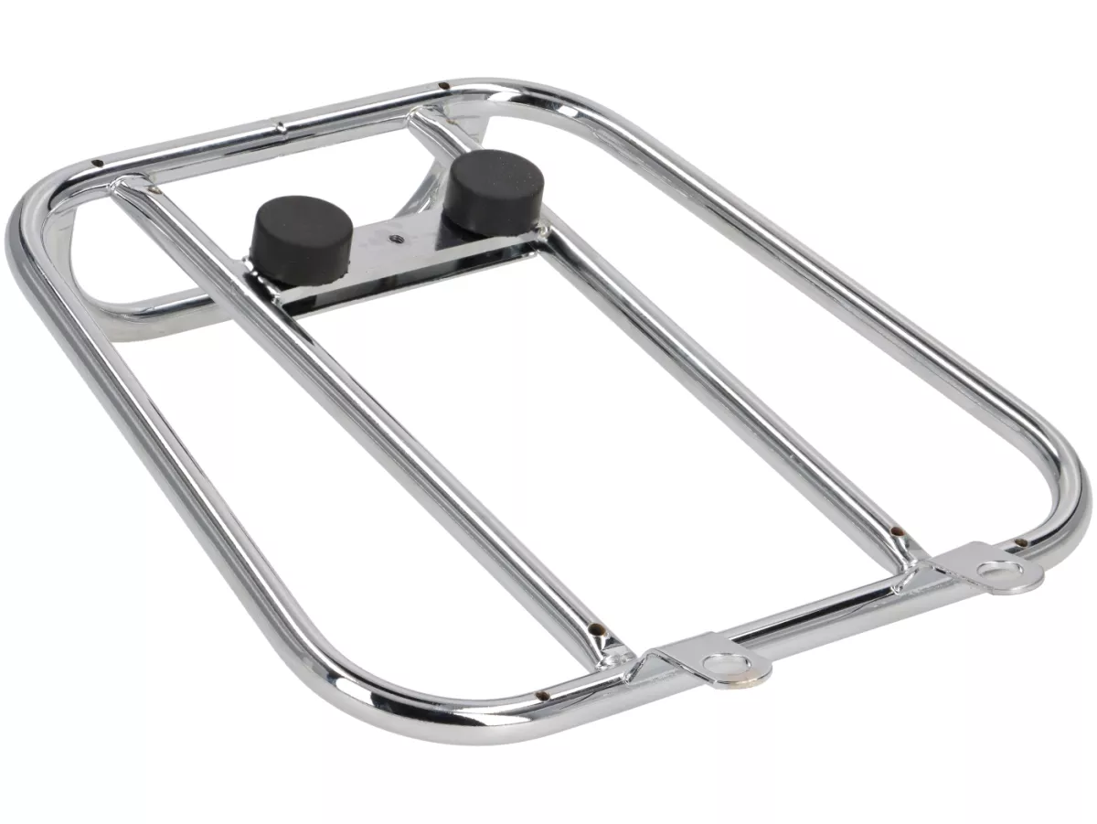 Rear luggage rack -PLC CORSE Sprint Rack- Vespa Wideframe V1-V15, V30-V33, VM, VN, VL, VB - chrome-plated
