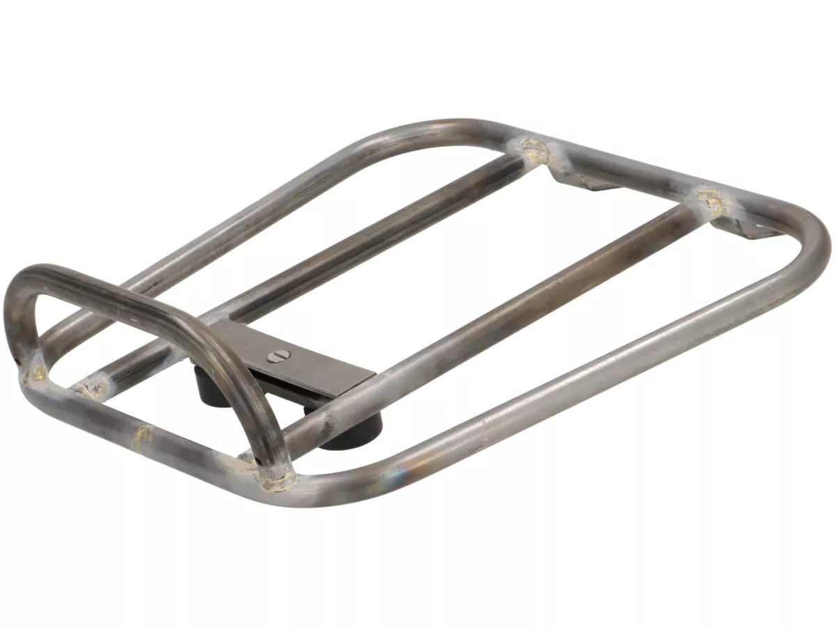 Rear luggage rack -PLC CORSE Sprint Rack- Vespa Wideframe V1-V15, V30-V33, VM, VN, VL, VB - raw style - bare metal (not protected against rust)