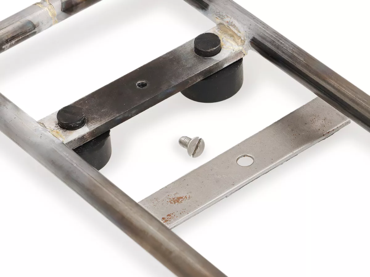 Rear luggage rack -PLC CORSE Sprint Rack- Vespa Wideframe V1-V15, V30-V33, VM, VN, VL, VB - raw style - bare metal (not protected against rust)
