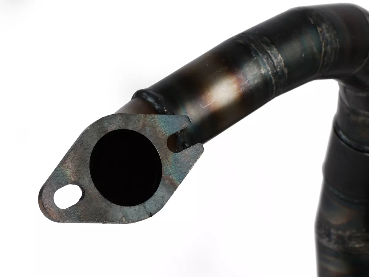 Auspuff -EGIG PERFORMANCE Mamba S (1.5mm Blech), Ø=32mm (54-60mm Stehbolzenabstand), verschraubter XXL Enddämpfer (Ø70mm)- Vespa ET3, PV125