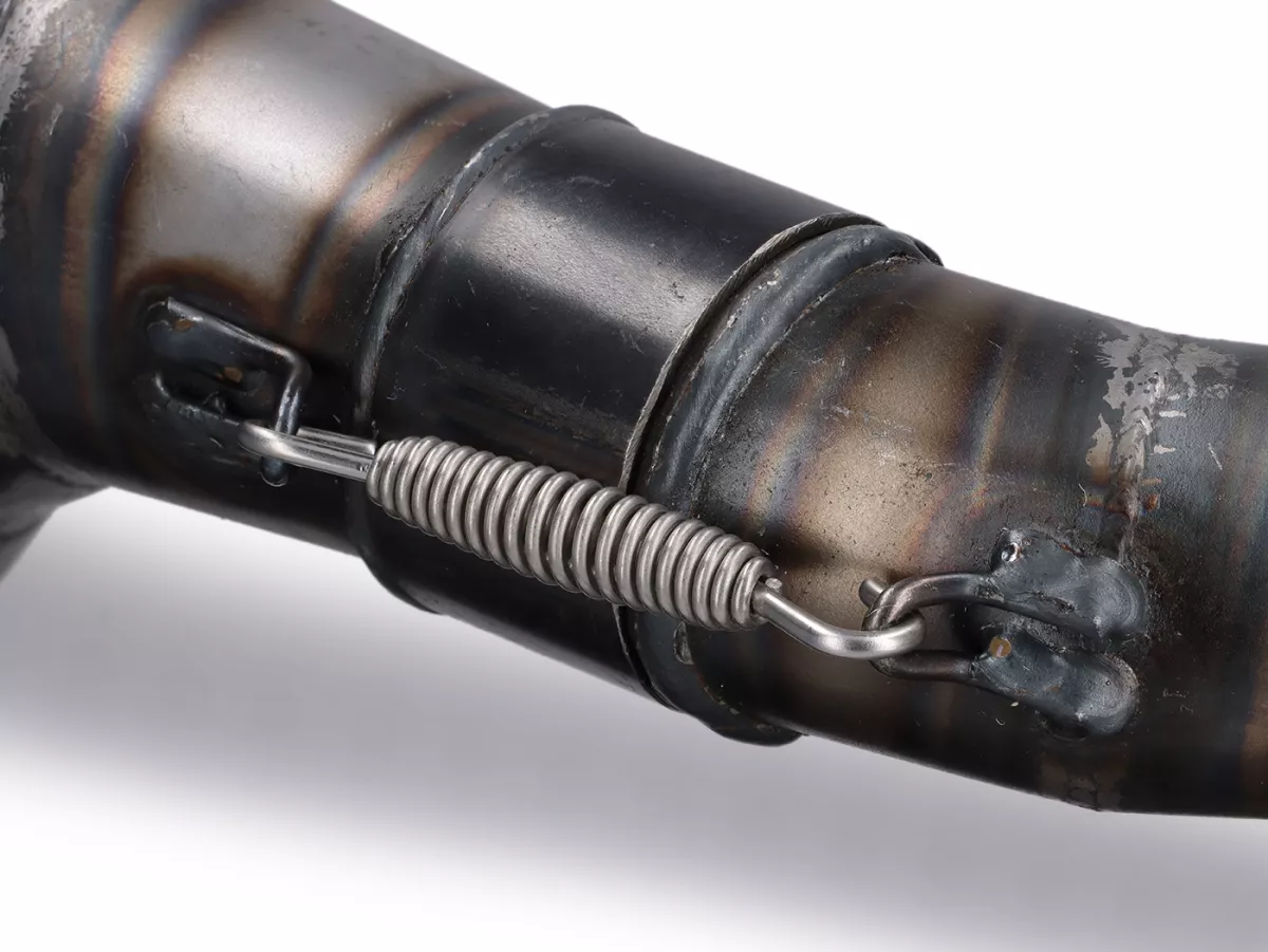 Auspuff -EGIG PERFORMANCE Stealth Sepp Ø=32mm (54-60mm Stehbolzenabstand) - wie Auspuff Mamba S aber mit XXL Schalldämpfer wie Banane (100x350mm) - Vespa ET3, PV125