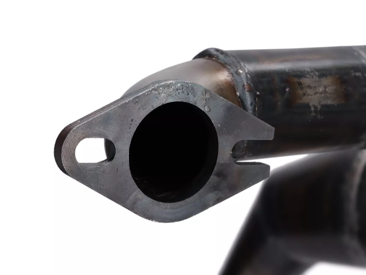 Auspuff -EGIG PERFORMANCE Stealth Sepp Ø=32mm (54-60mm Stehbolzenabstand) - wie Auspuff Mamba S aber mit XXL Schalldämpfer wie Banane (100x350mm) - Vespa ET3, PV125
