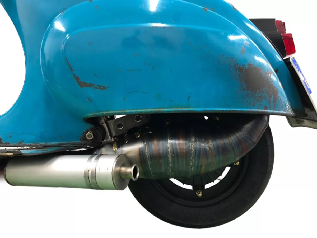 Échappement -EGIG PERFORMANCE Viper S (modèle 2026) Ø=32mm (54-58mm distance entre les goujons), silencieux vissé (Ø70mm)- Vespa ET3, PV125
