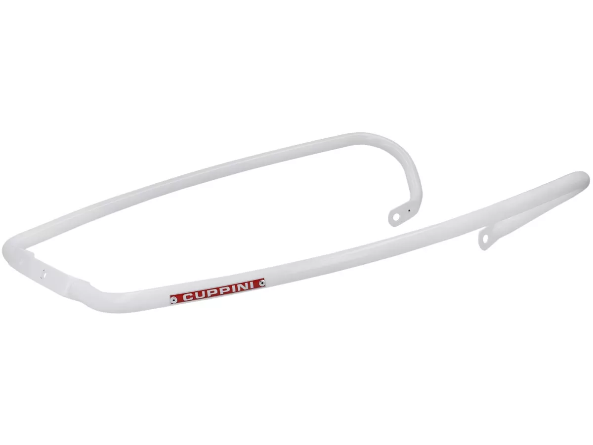 Bakre skyddsbåge -AMS CUPPINI- Vespa V50, PV125, ET3, PK 50-125 - Vit