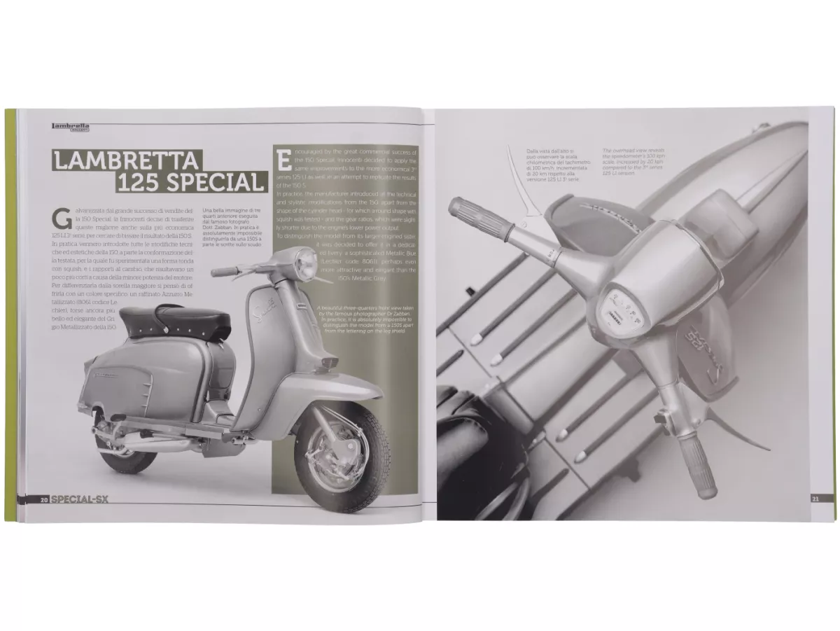 Buch -Lambretta SPECIAL - SX history, models and documentation- von Vittorio Tessera (italienisch, englisch, farbig)