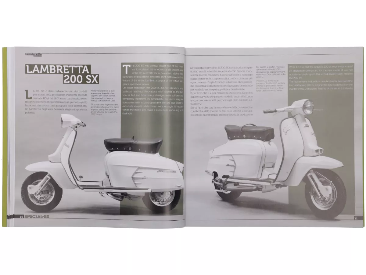 Buch -Lambretta SPECIAL - SX history, models and documentation- von Vittorio Tessera (italienisch, englisch, farbig)