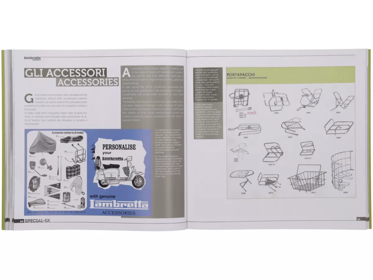 Buch -Lambretta SPECIAL - SX history, models and documentation- von Vittorio Tessera (italienisch, englisch, farbig)