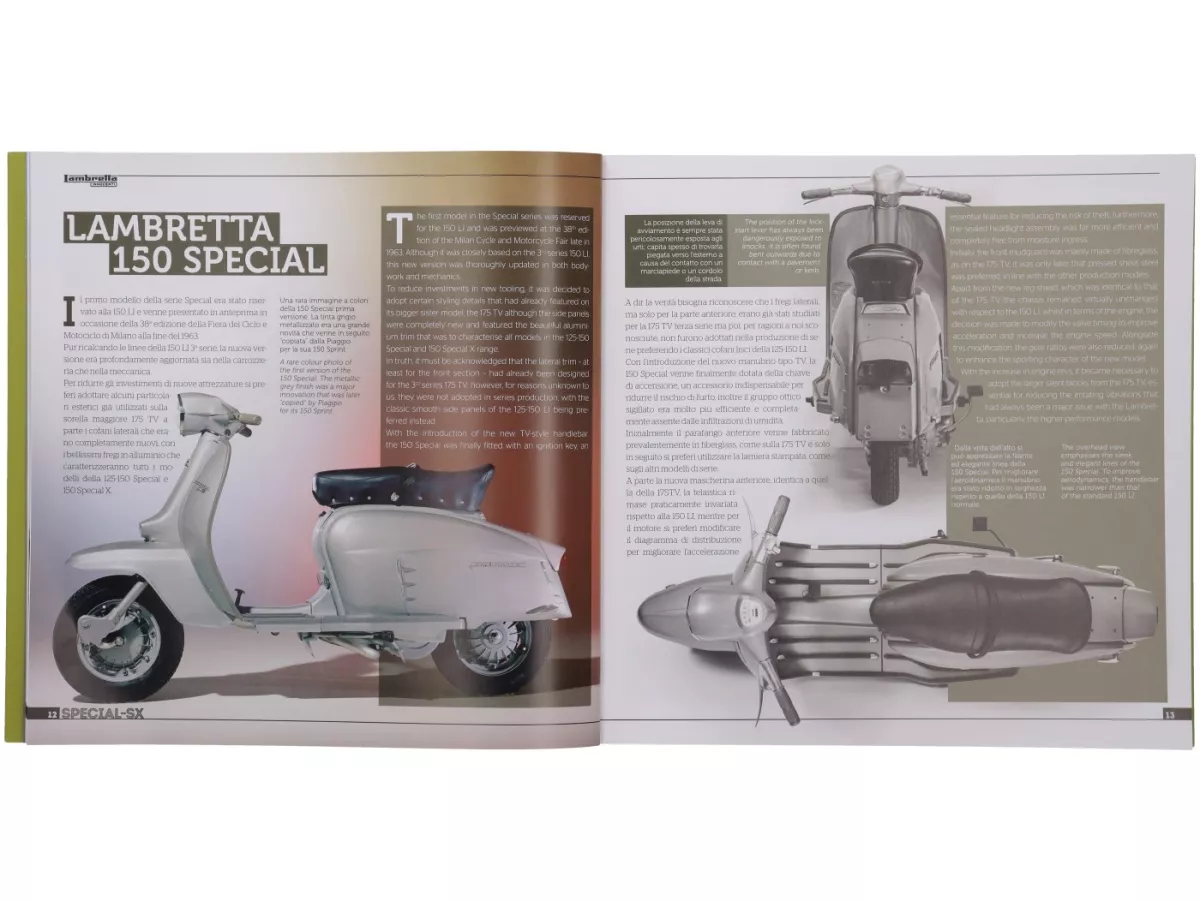 Buch -Lambretta SPECIAL - SX history, models and documentation- von Vittorio Tessera (italienisch, englisch, farbig)