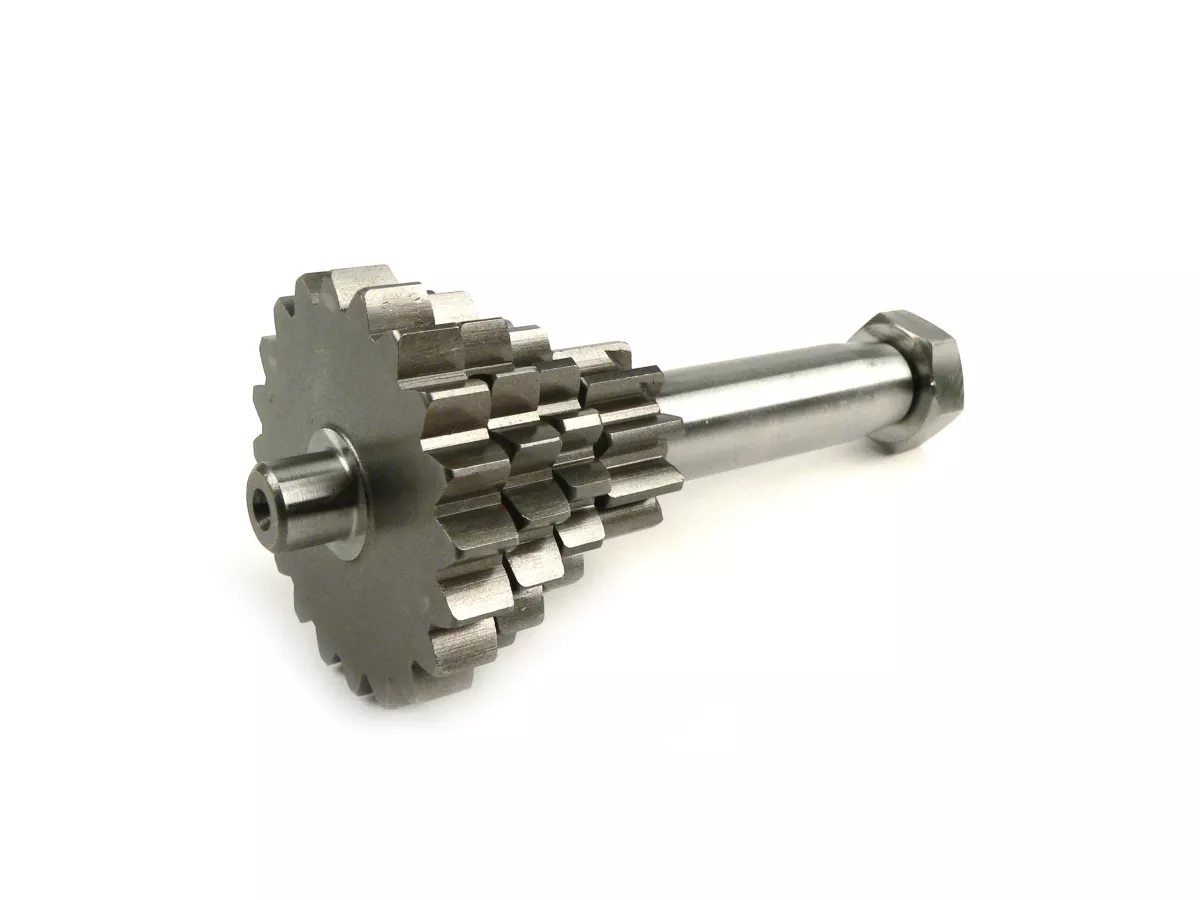 Secondary shaft -DRT Gear Flame Runner- Vespa V50, PV125, ET3, PK50, PK80, PK125 S-XL - 10-14-17-20 teeth (used with original gearbox)