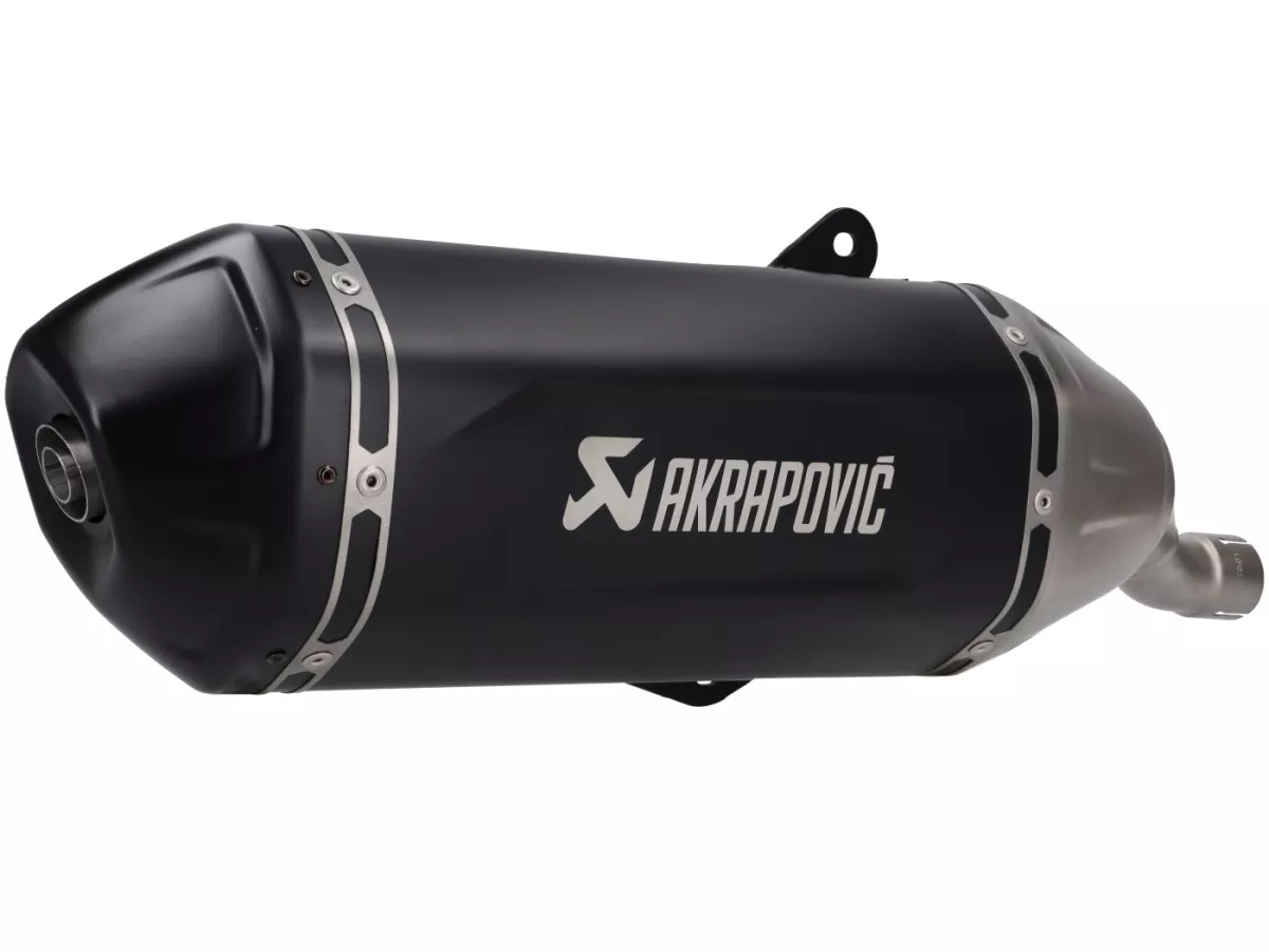 Exhaust -AKRAPOVIC Slip-On Line (SS), Euro 5+ - Vespa GTS 125 Keyless Basic, Super, Super Sport, Super Tech (ZAPMD3400) - Stainless steel black