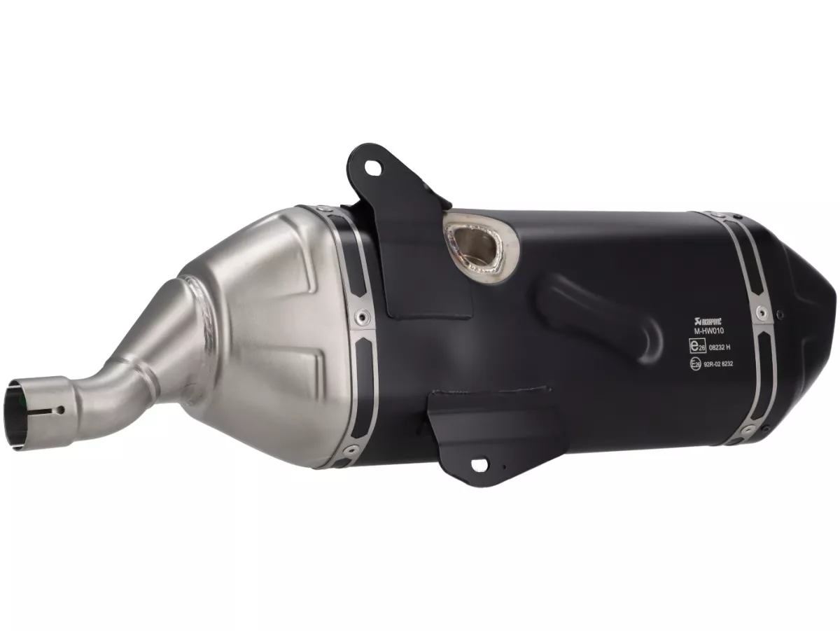 Exhaust -AKRAPOVIC Slip-On Line (SS), Euro 5+ - Vespa GTS 125 Keyless Basic, Super, Super Sport, Super Tech (ZAPMD3400) - Stainless steel black