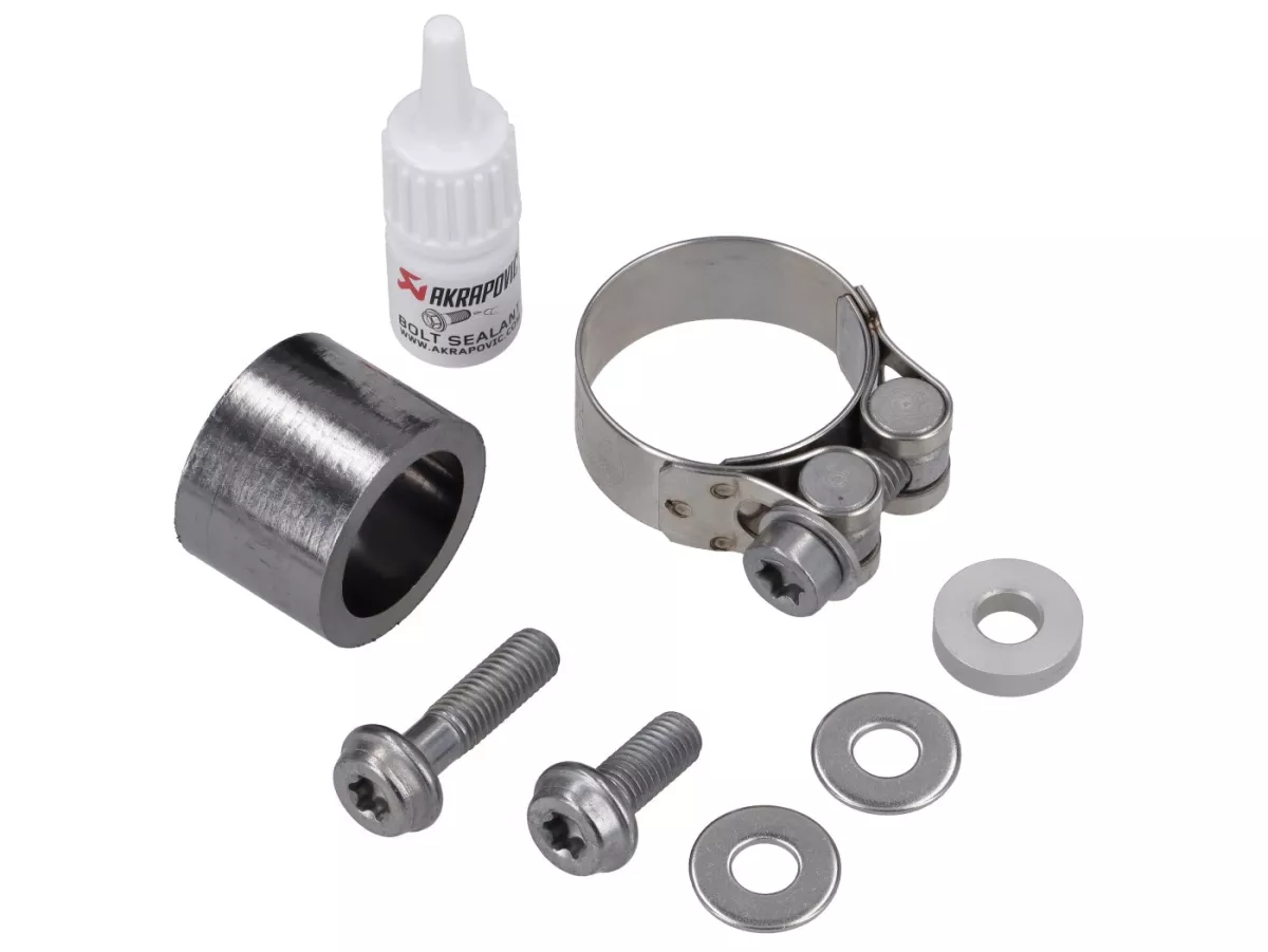 Exhaust -AKRAPOVIC Slip-On Line (SS), Euro 5+ - Vespa GTS 125 Keyless Basic, Super, Super Sport, Super Tech (ZAPMD3400) - Stainless steel black