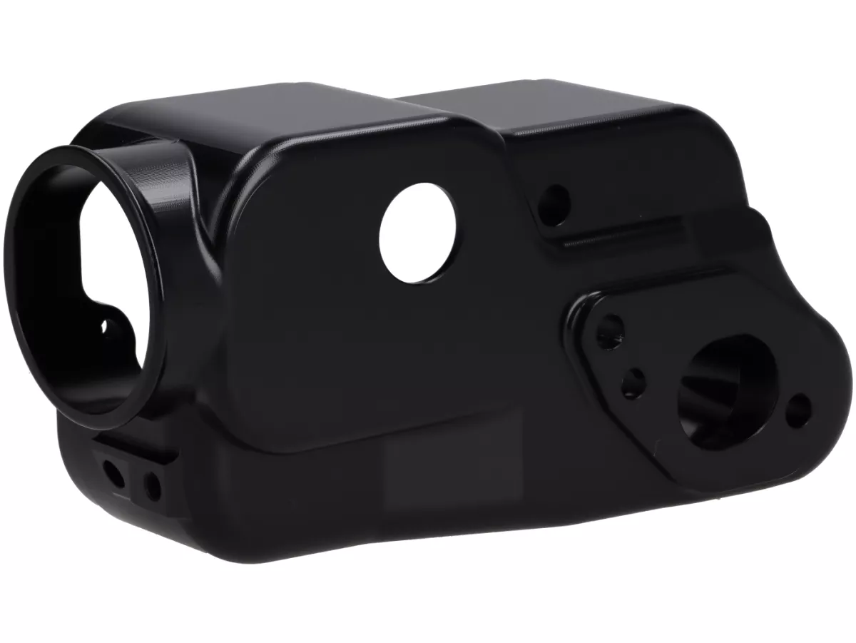 Vergaserwanne -BGM PRO Faster Flow CNC- Vespa Largeframe, Vergaser SI 20, 24, 26, 28 - schwarz eloxiert
