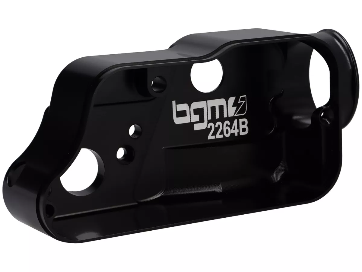 Vergaserwanne -BGM PRO Faster Flow CNC- Vespa Largeframe, Vergaser SI 20, 24, 26, 28 - schwarz eloxiert