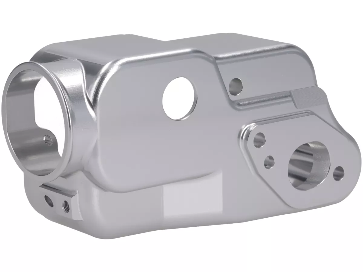 Vergaserwanne -BGM PRO Faster Flow CNC- Vespa Largeframe, Vergaser SI 20, 24, 26, 28 - aluminium eloxiert