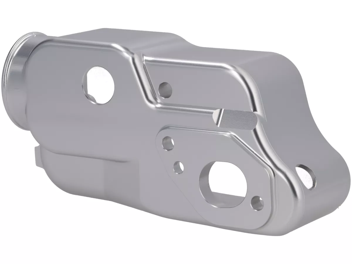 Vergaserwanne -BGM PRO Faster Flow CNC- Vespa Largeframe, Vergaser SI 20, 24, 26, 28 - aluminium eloxiert
