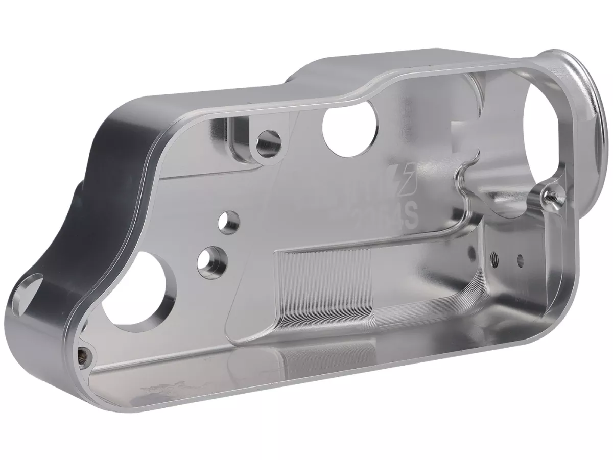 Vergaserwanne -BGM PRO Faster Flow CNC- Vespa Largeframe, Vergaser SI 20, 24, 26, 28 - aluminium eloxiert