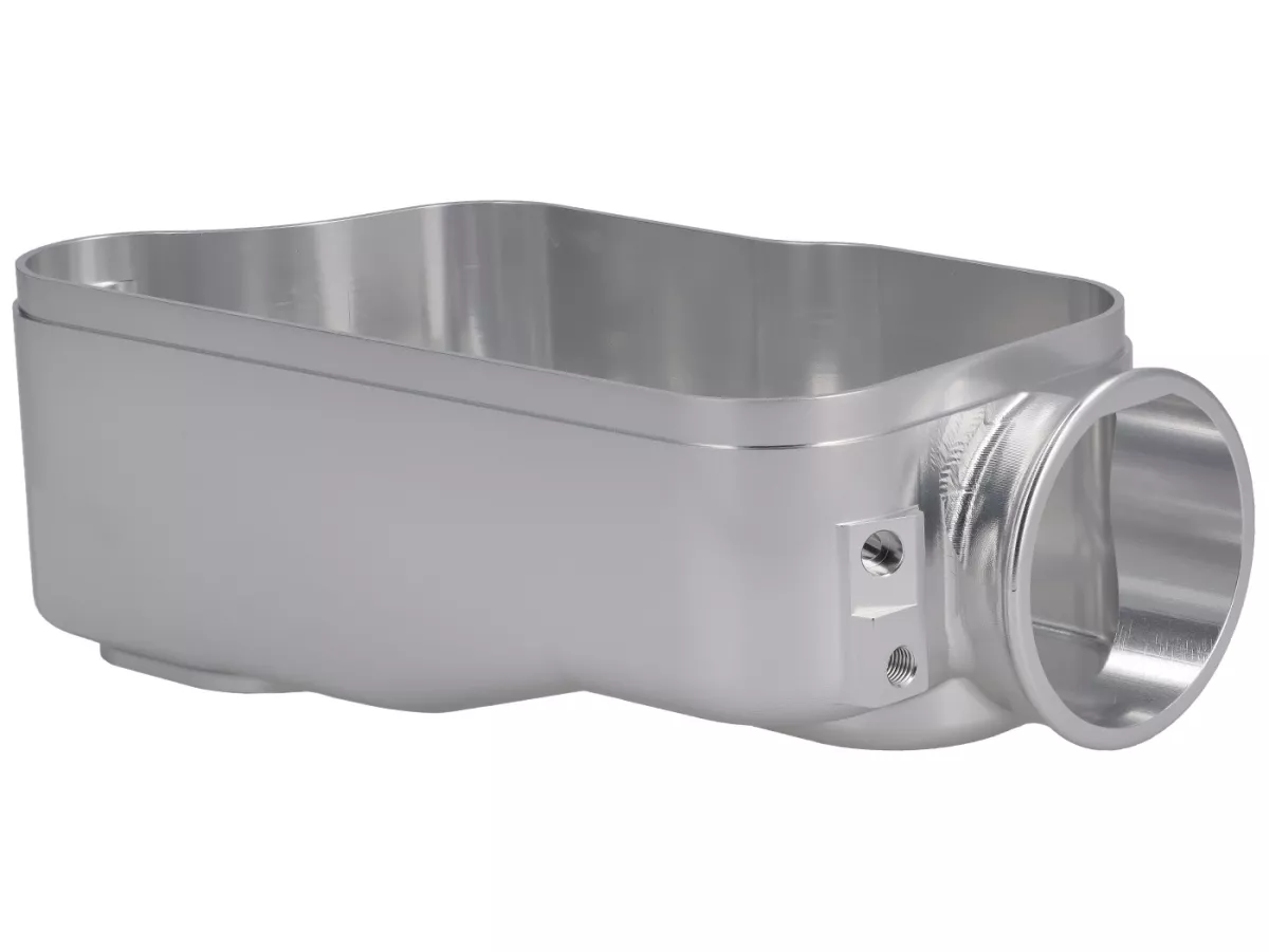 Vergaserwanne -BGM PRO Faster Flow CNC- Vespa Largeframe, Vergaser SI 20, 24, 26, 28 - aluminium eloxiert